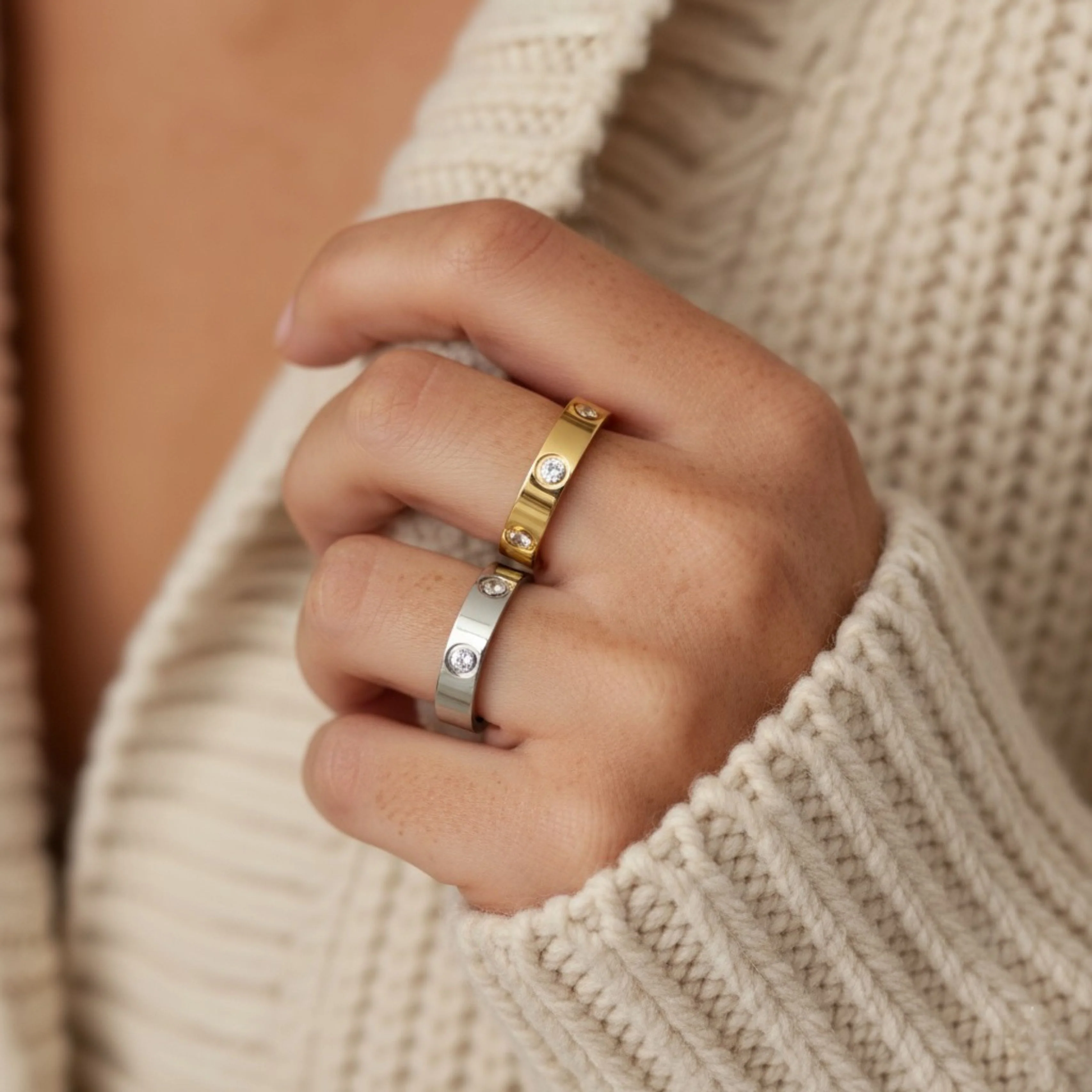 Cali Crystal Ring, Silver - Image 2