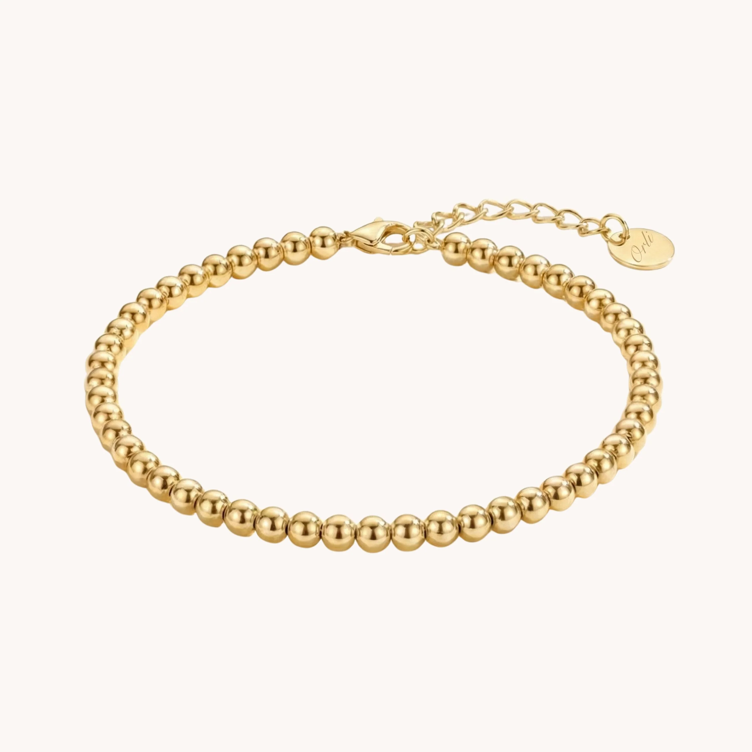 Classic Beaded Bracelet in Gold