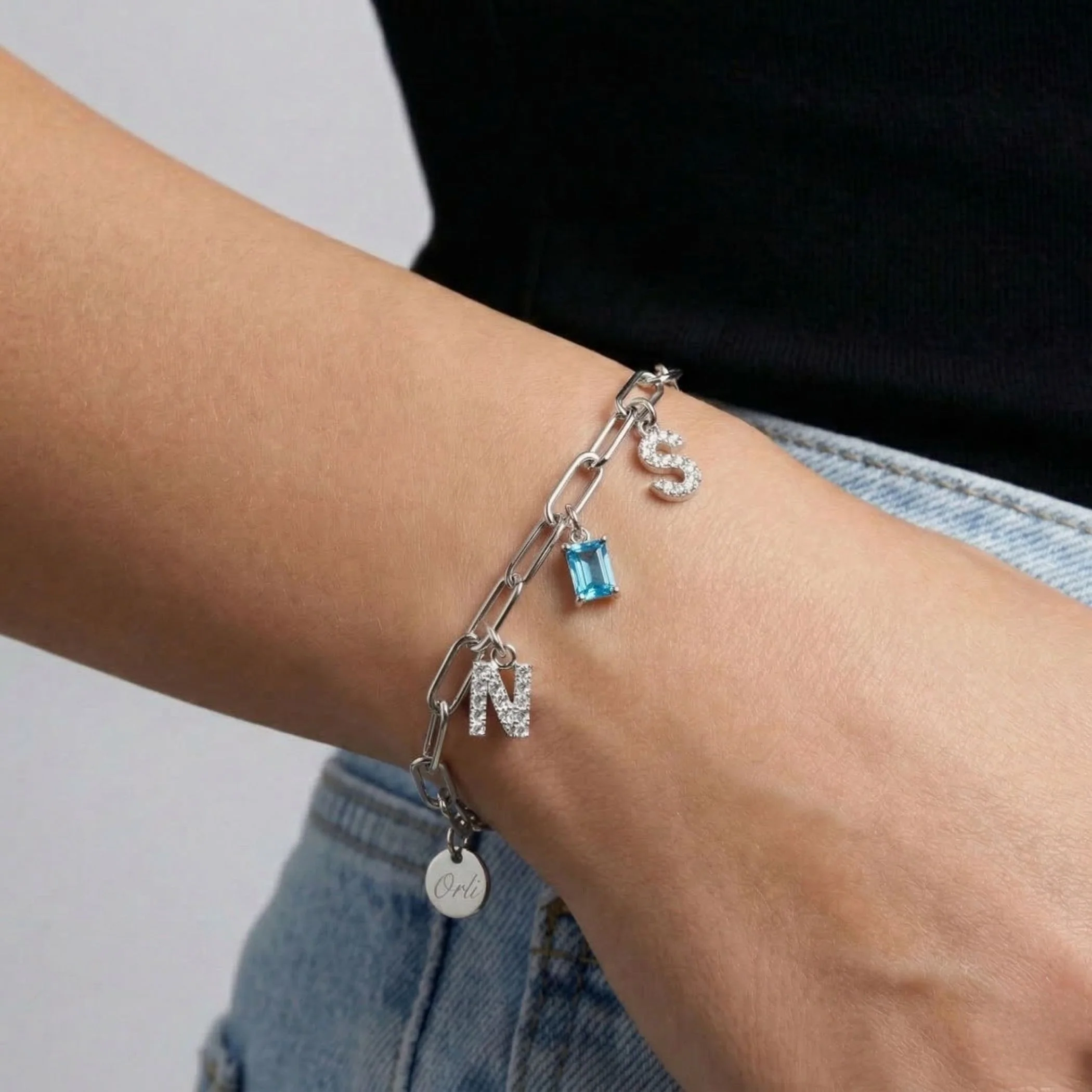 Charm Builder™ Paperclip Chain Bracelet, Silver