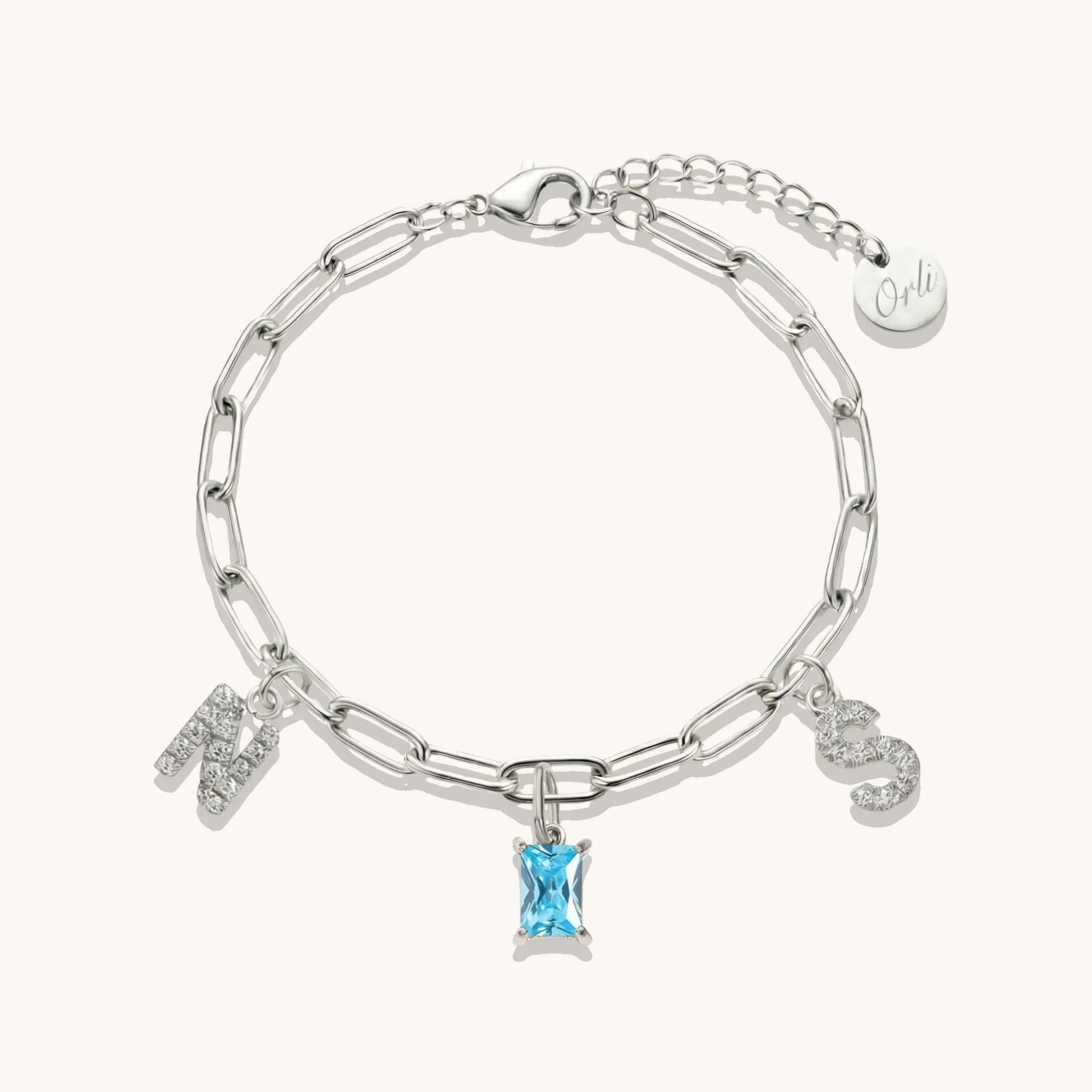 Charm Builder™ Paperclip Chain Bracelet, Silver - Image 2