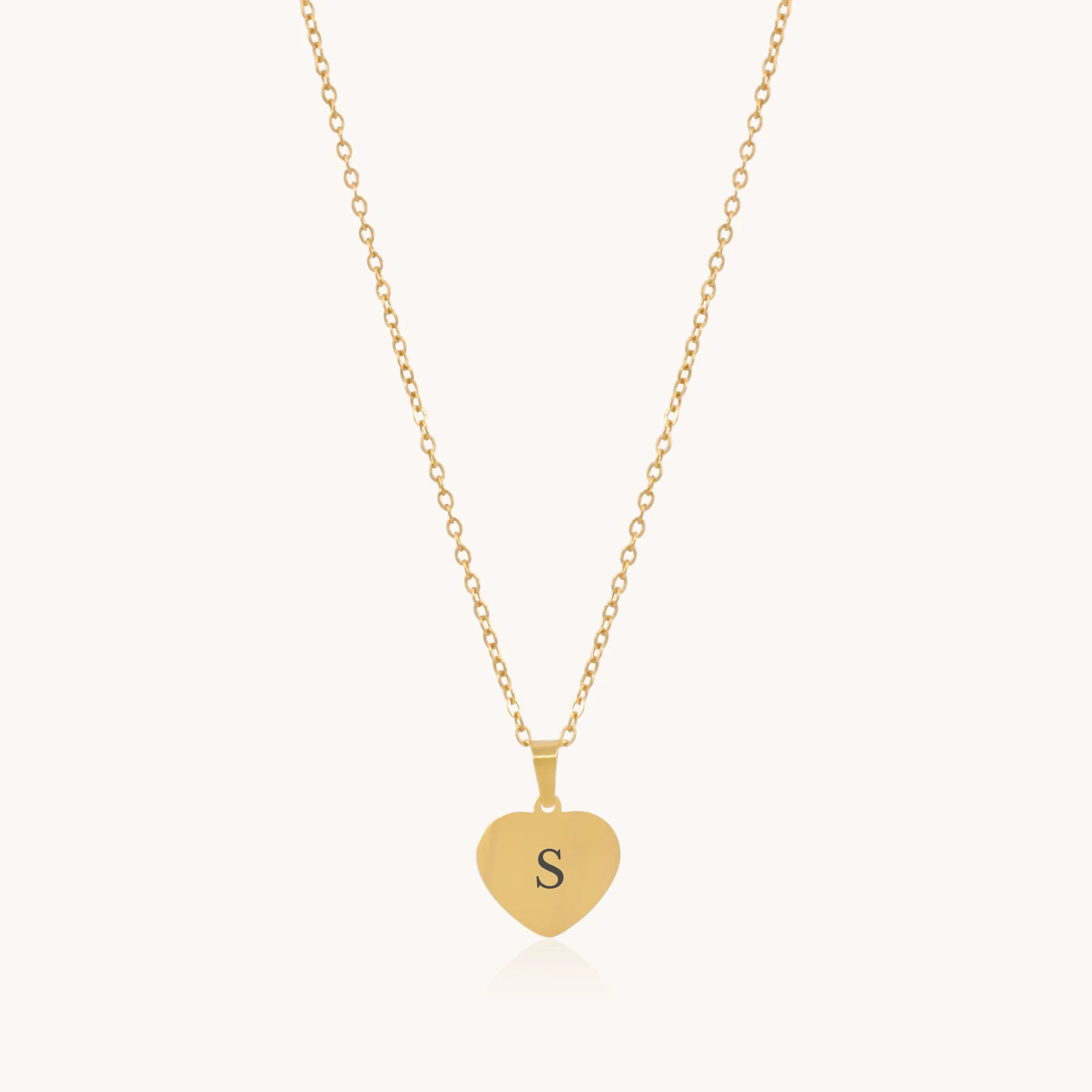 Classic Engravable Heart Necklace in Gold - Image 2