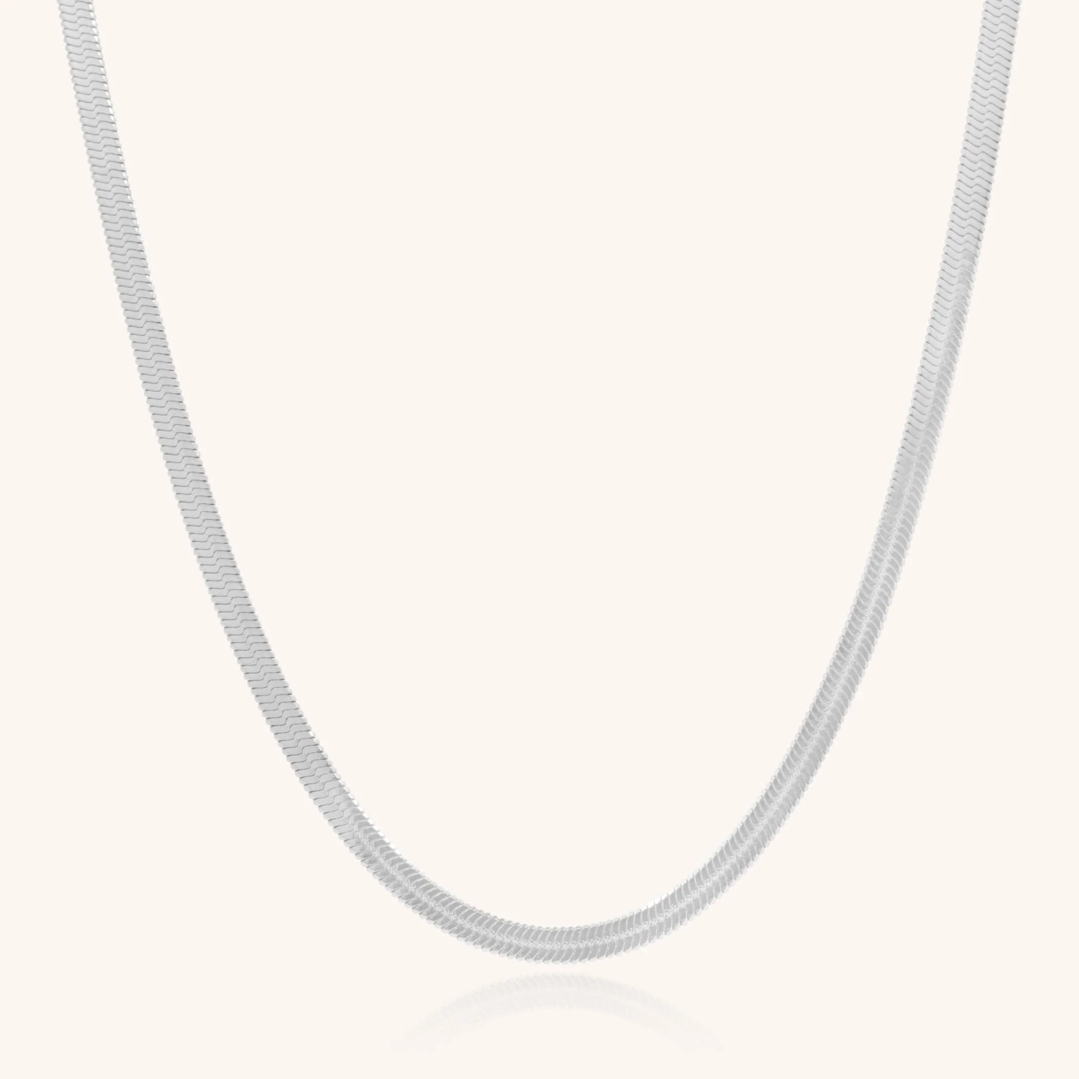 Dillion Snake Chain Necklace, Silver - Image 2