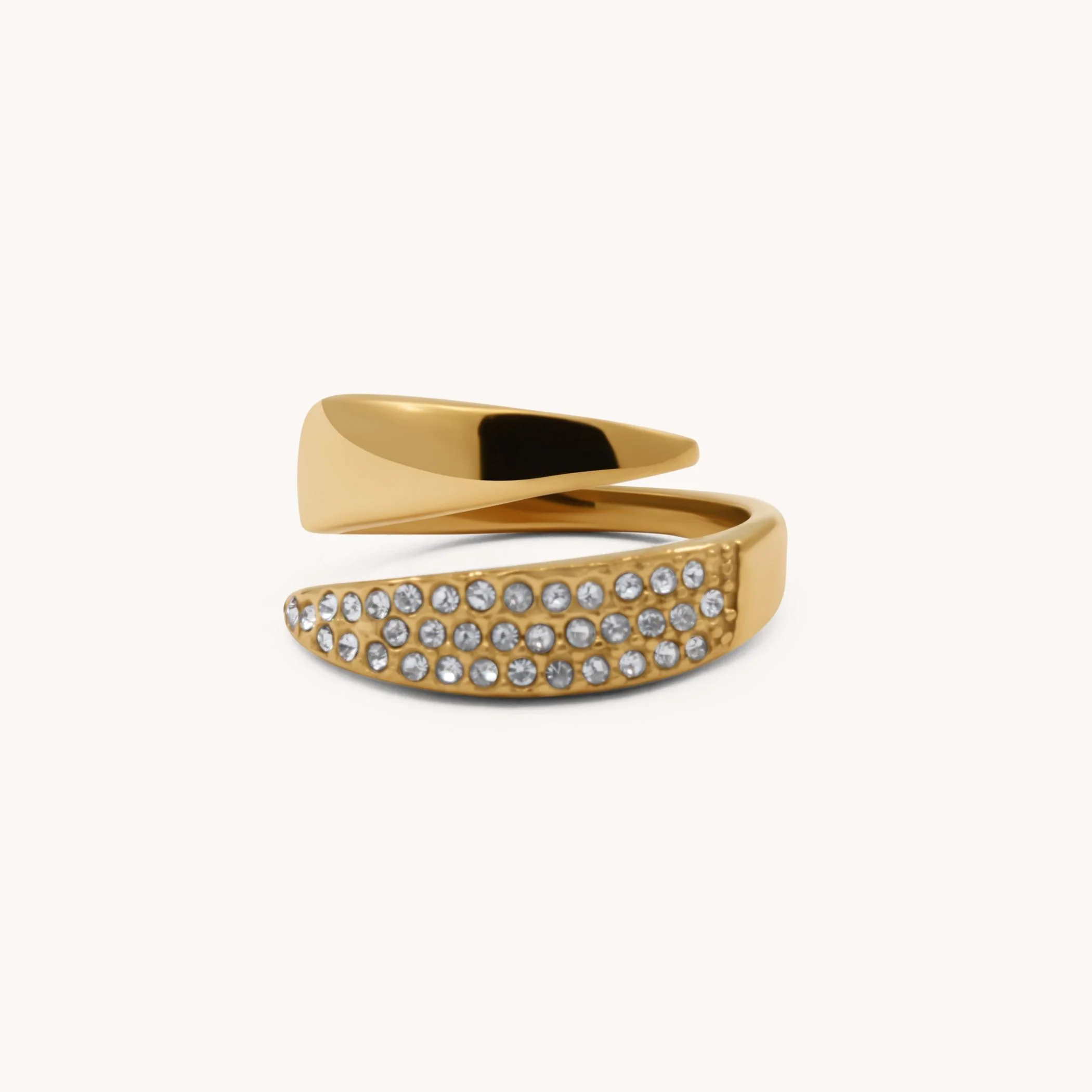 Elsie Crystal Wrap Ring, Gold