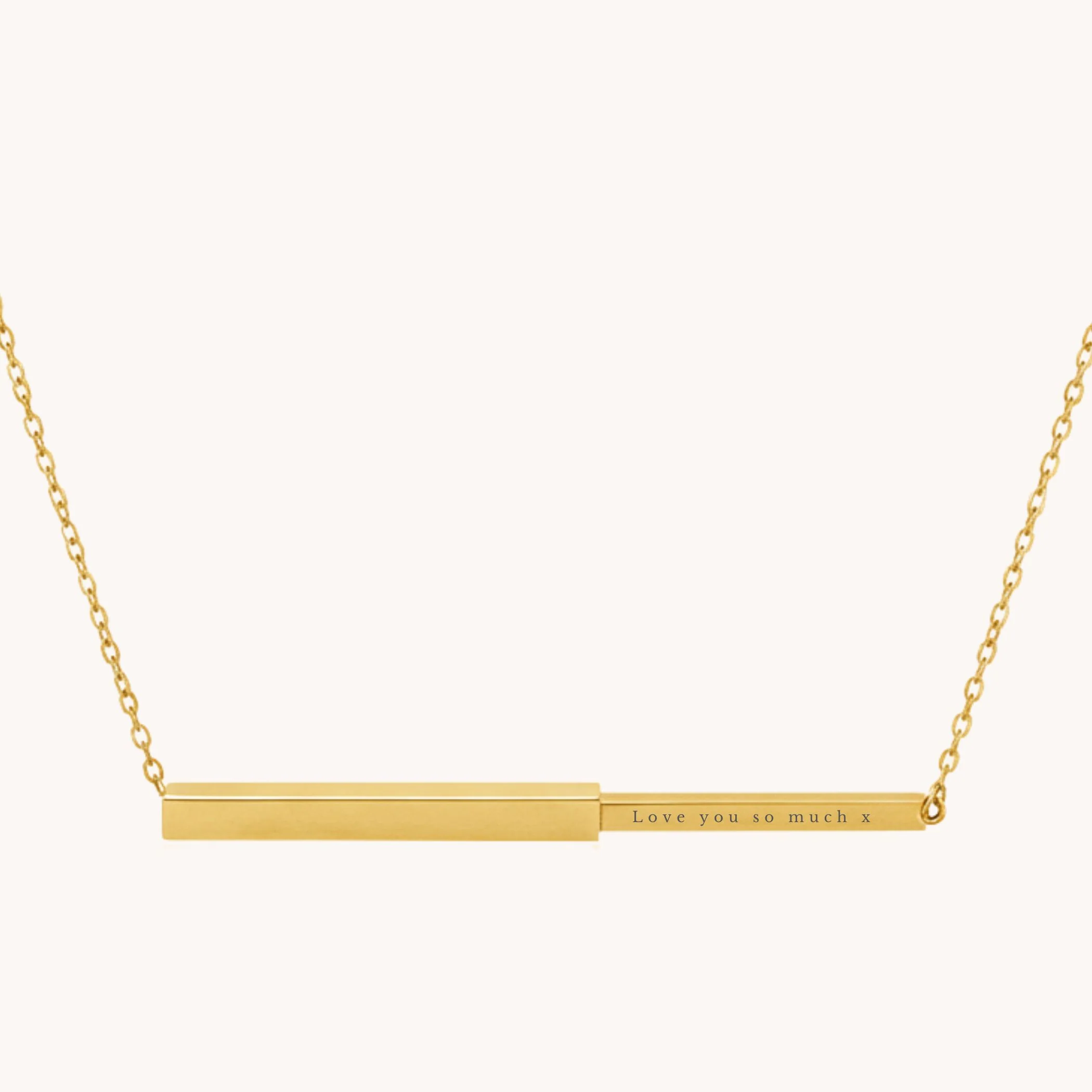 Hidden Message Necklace in Gold - Image 3