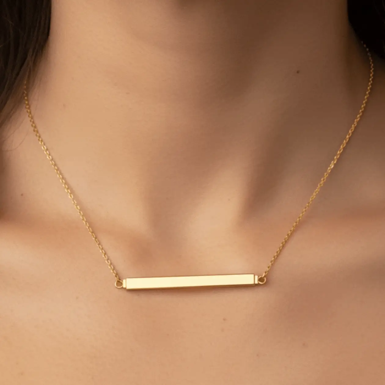 Hidden Message Necklace in Gold - Image 4