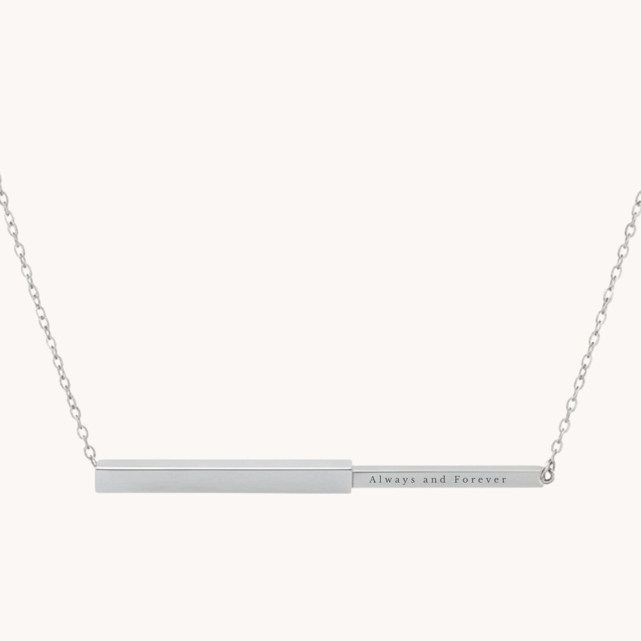 Hidden Message Necklace in Silver - Image 2