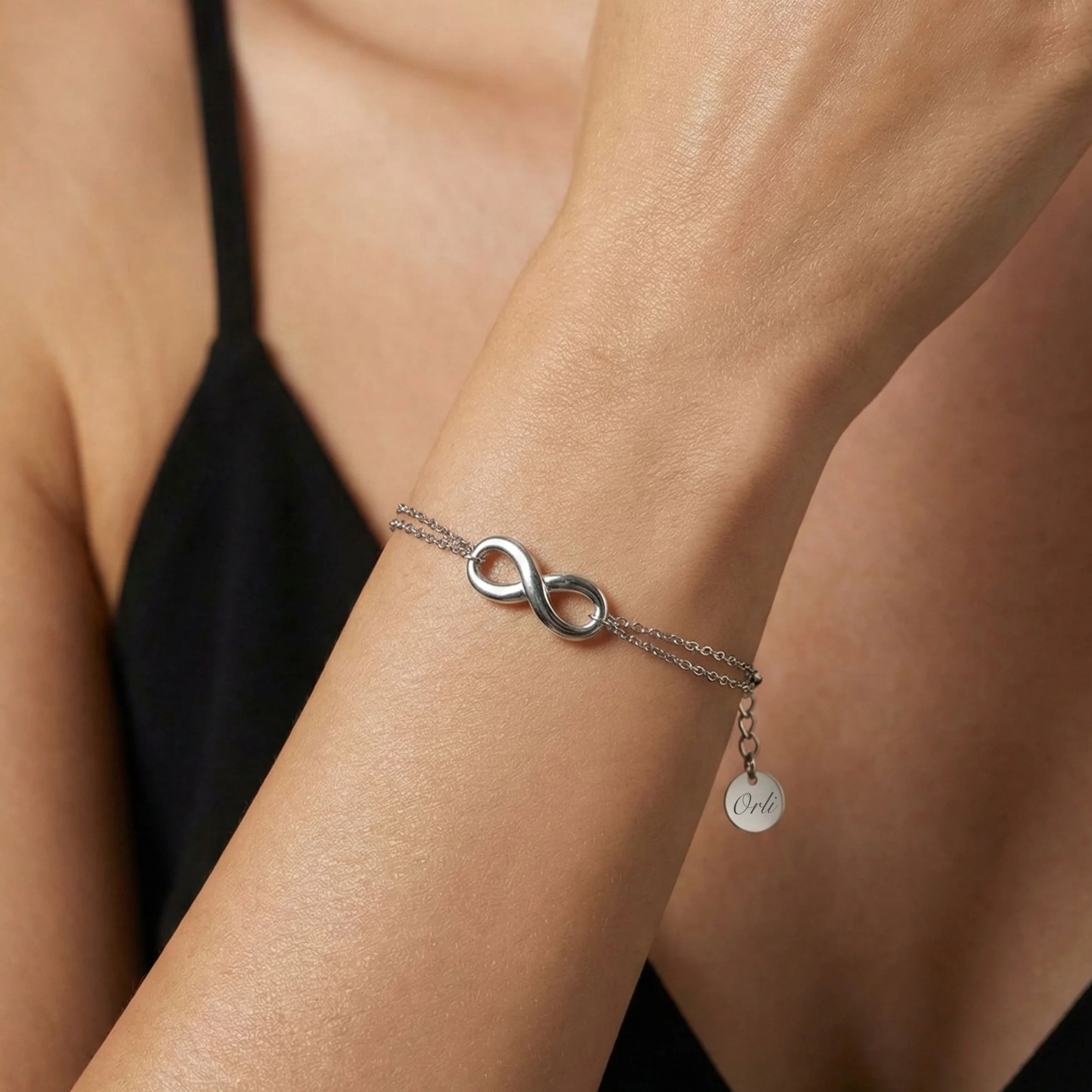 Infinity Bracelet in Silver - Image 2
