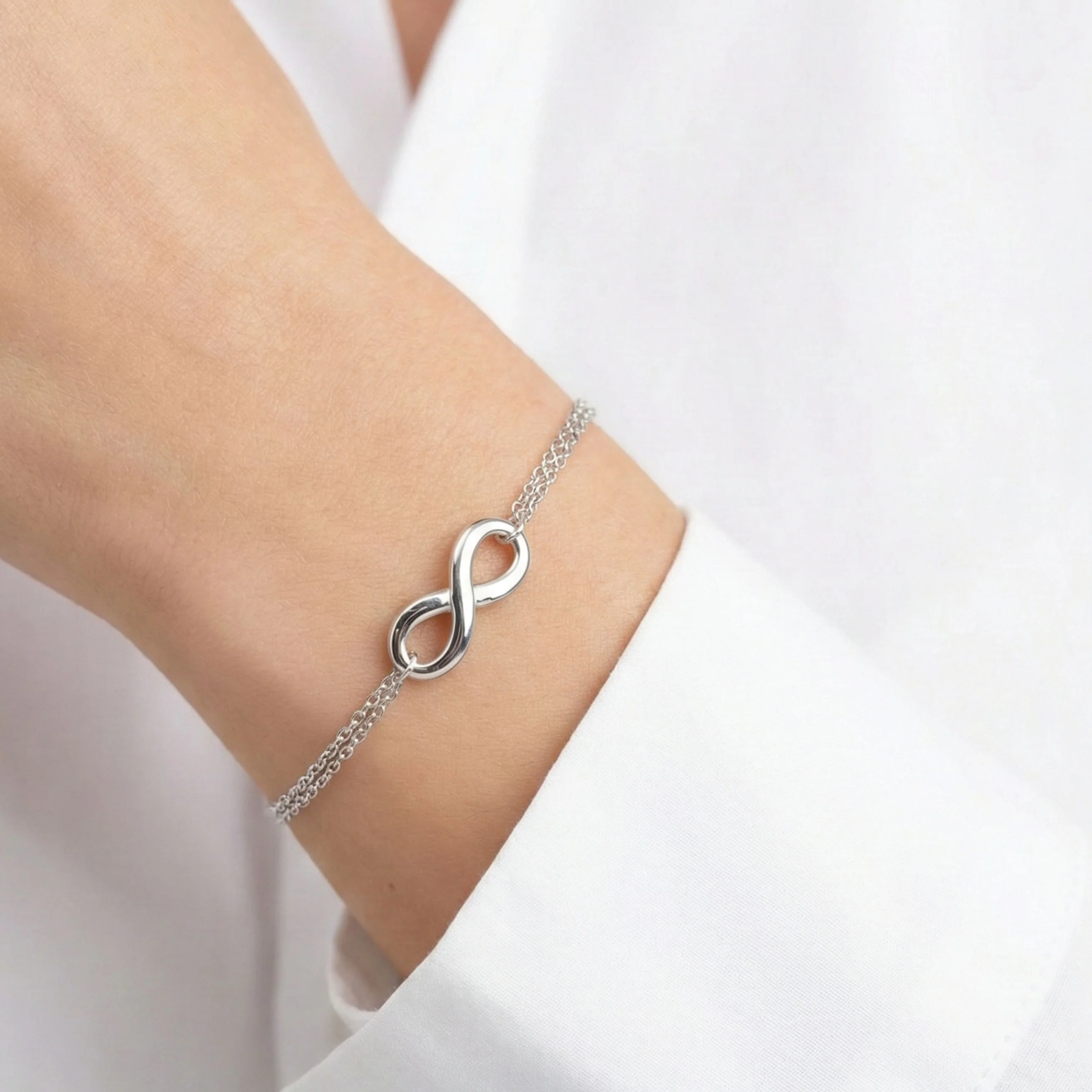 Infinity Bracelet in Silver - Image 3