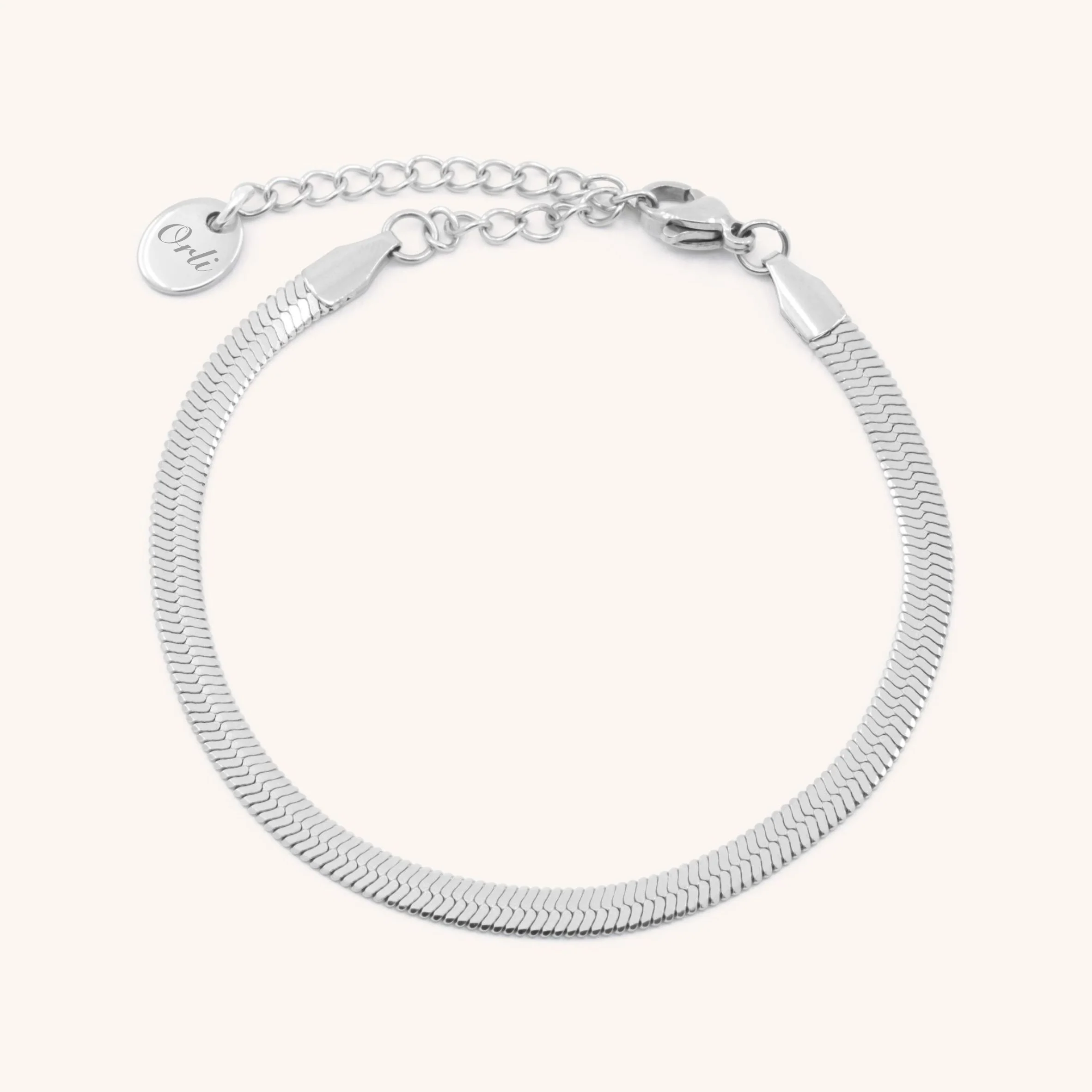 Dillion Snake Chain Bracelet in Silver