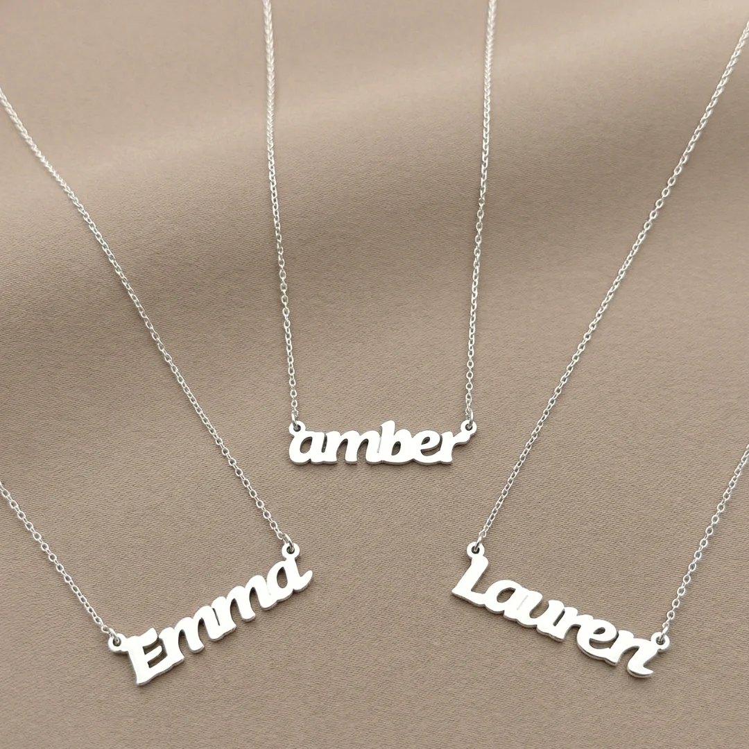 Sterling Silver Classic Name Necklace - Image 5