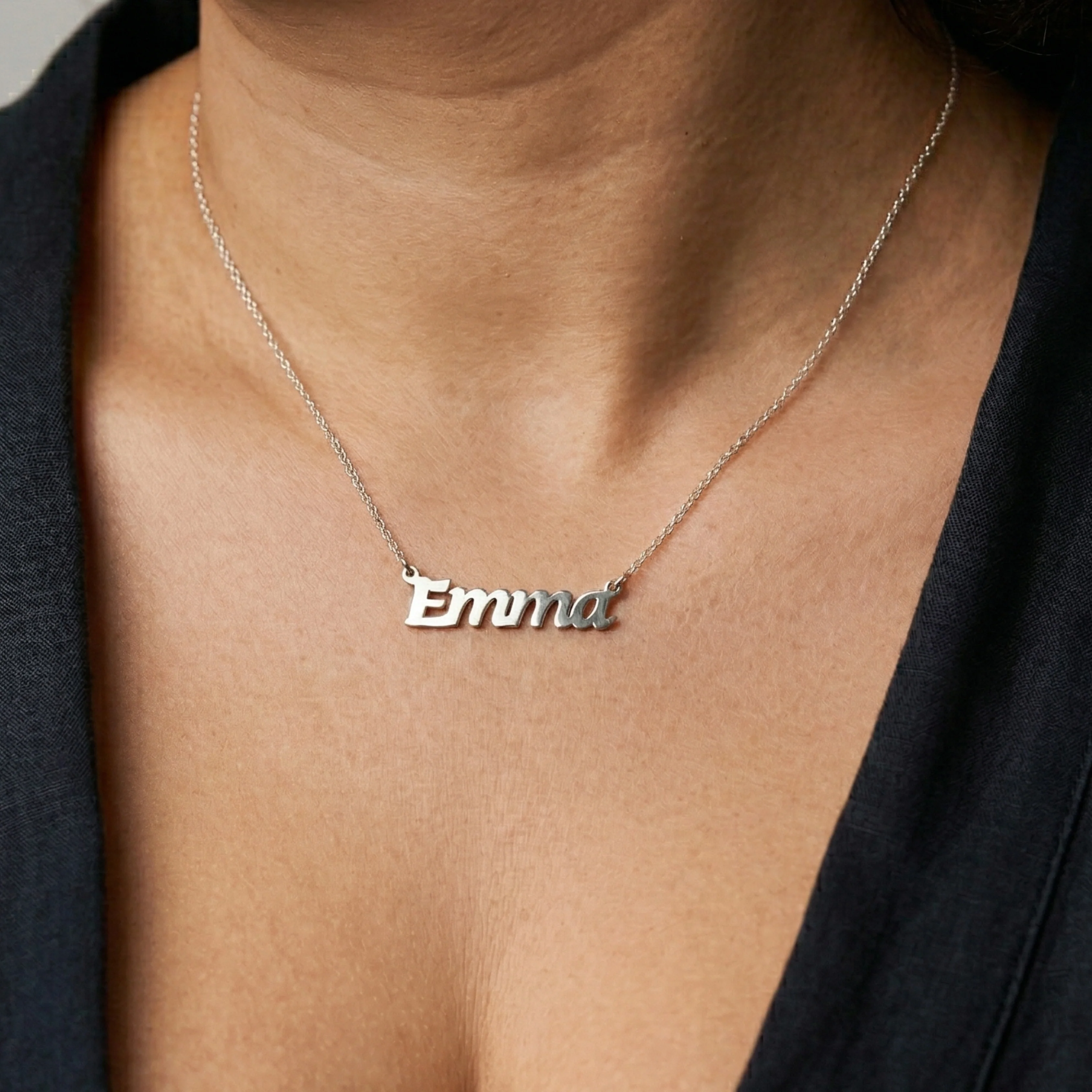 Sterling Silver Classic Name Necklace - Image 6