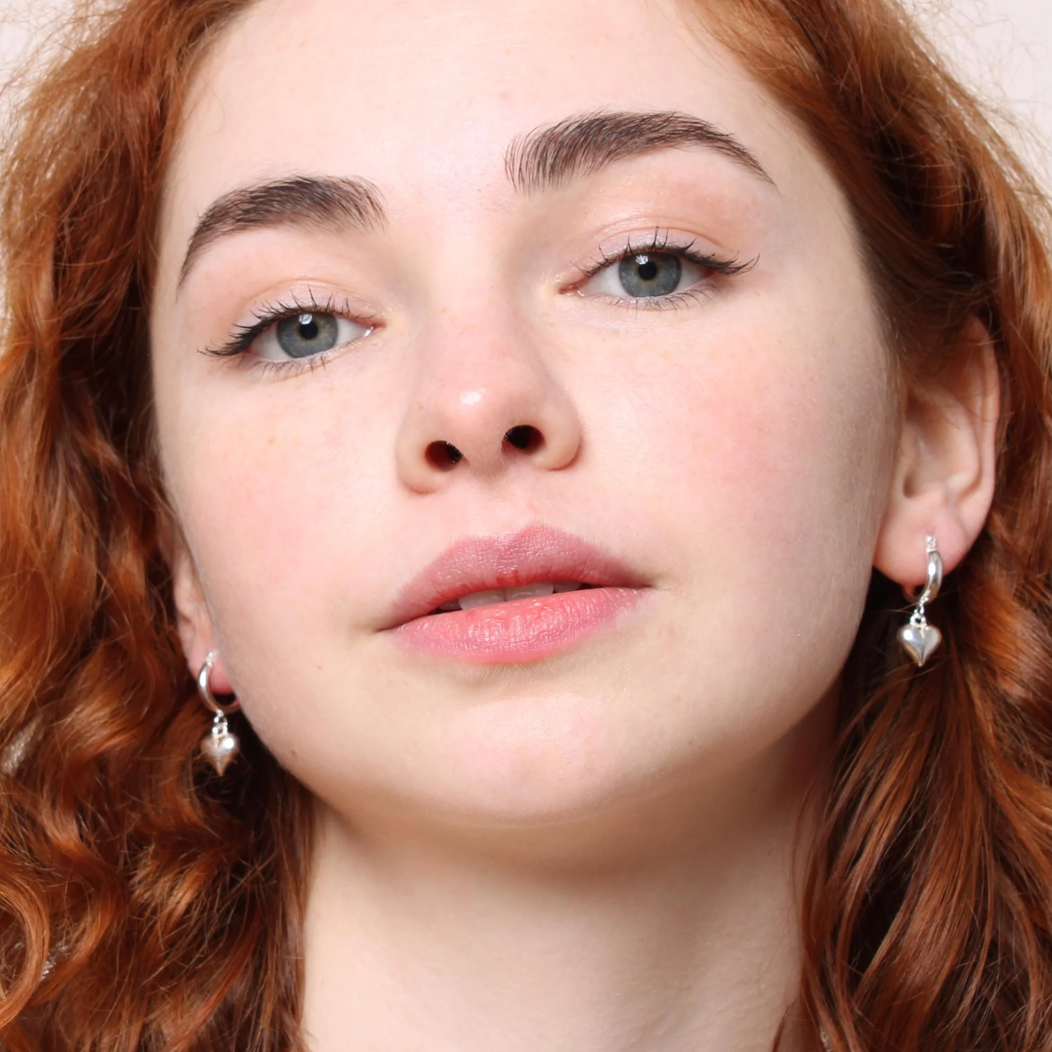 Sterling Silver Mia Heart Huggie Hoops - Image 3